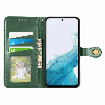 For Samsung Galaxy A54 5G Retro Solid Color Buckle Leather Phone Case(Green) - Galaxy Phone Cases by buy2fix | Online Shopping UK | buy2fix