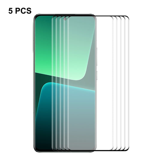 For Xiaomi 13 Pro / 13 Ultra 5pcs ENKAY Hat-Prince Heat Bending Side Glue Tempered Glass Full Film