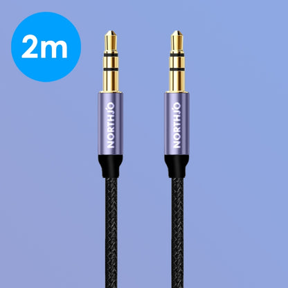 NORTHJO MTM03 3 Pole 3.5mm Male to Male Stereo Audio Aux Cable, Length:2m - Video & Audio Cable by NORTHJO | Online Shopping UK | buy2fix