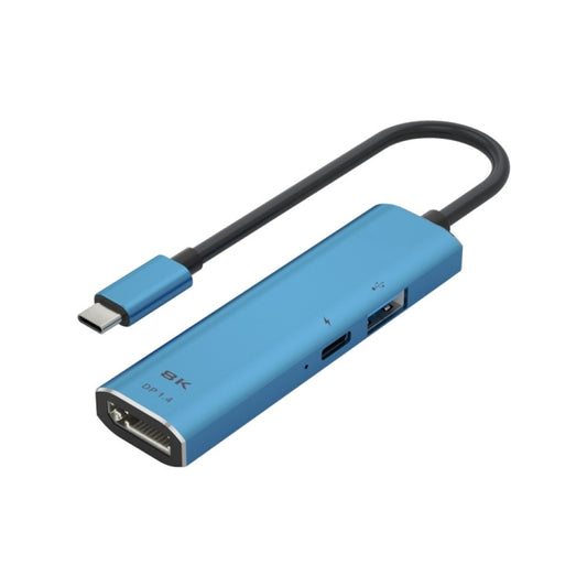 V264B 3 in 1 USB-C / Type-C to USB3.0 + PD3.0 + DP1.4 3-Ports Multi Splitter Adapter OTG HUB by buy2fix