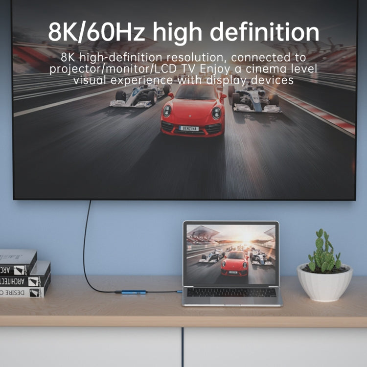 V264B 3 in 1 USB-C / Type-C to USB3.0 + PD3.0 + DP1.4 3-Ports Multi Splitter Adapter OTG HUB by buy2fix