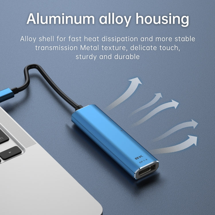 V264B 3 in 1 USB-C / Type-C to USB3.0 + PD3.0 + DP1.4 3-Ports Multi Splitter Adapter OTG HUB by buy2fix