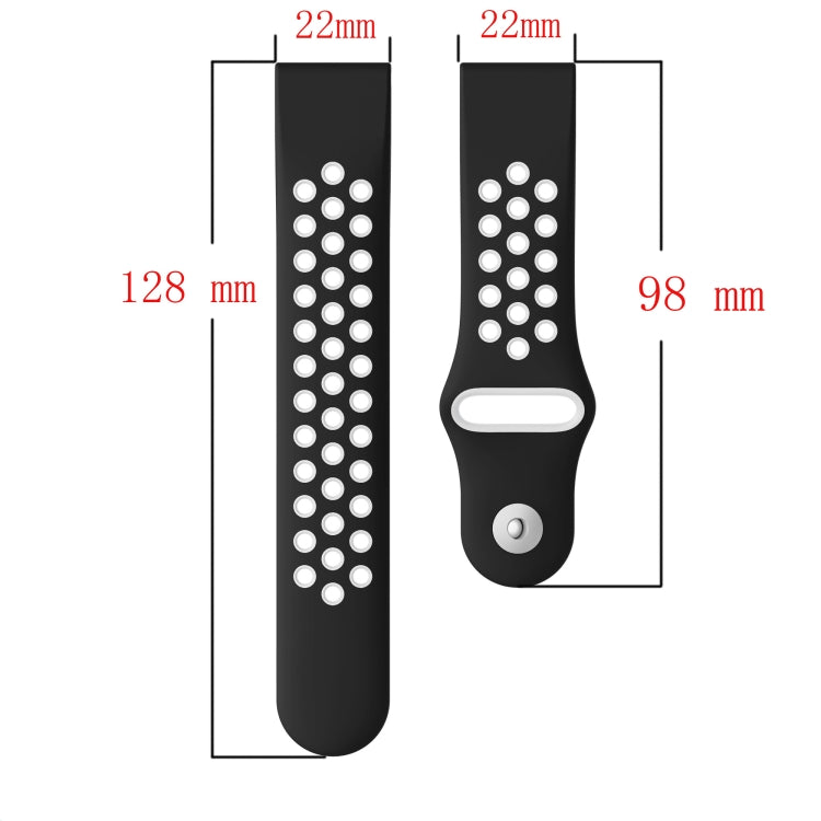 For Garmin Forerunner 935 22mm Sports Breathable Silicone Watch Band(Black+Grey) - Watch Bands by buy2fix | Online Shopping UK | buy2fix