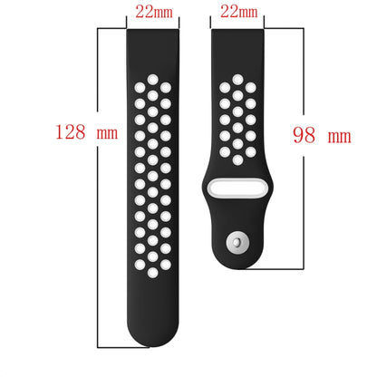 For Garmin Forerunner 935 22mm Sports Breathable Silicone Watch Band(Black+Grey) - Watch Bands by buy2fix | Online Shopping UK | buy2fix