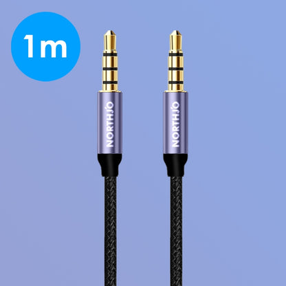 NORTHJO MTM04 4 Pole 3.5mm Male to Male Stereo Audio Aux Cable, Length:1m - Video & Audio Cable by NORTHJO | Online Shopping UK | buy2fix