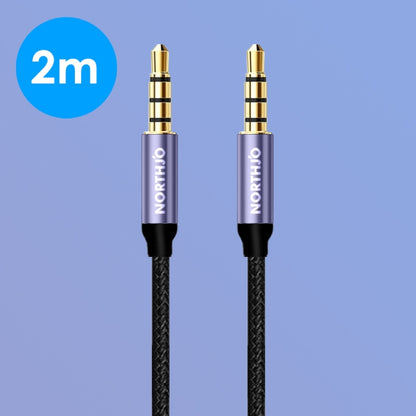 NORTHJO MTM04 4 Pole 3.5mm Male to Male Stereo Audio Aux Cable, Length:2m - Video & Audio Cable by NORTHJO | Online Shopping UK | buy2fix