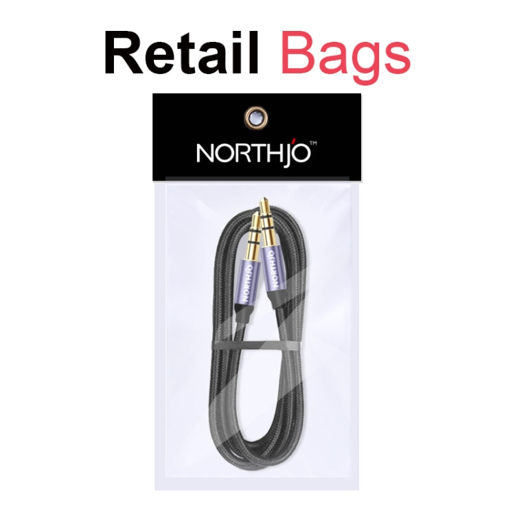 NORTHJO MTM04 4 Pole 3.5mm Male to Male Stereo Audio Aux Cable, Length:2m - Video & Audio Cable by NORTHJO | Online Shopping UK | buy2fix