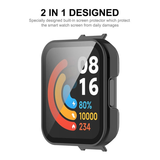 For Redmi Watch 3 ENKAY Hat-Prince Full Coverage PC Frame + Tempered Glass Film Watch Case(Black) - Watch Cases by ENKAY | Online Shopping UK | buy2fix