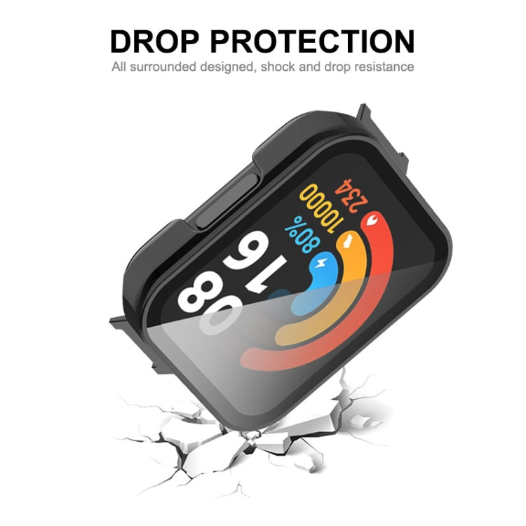 For Redmi Watch 3 ENKAY Hat-Prince Full Coverage PC Frame + Tempered Glass Film Watch Case(Black) - Watch Cases by ENKAY | Online Shopping UK | buy2fix