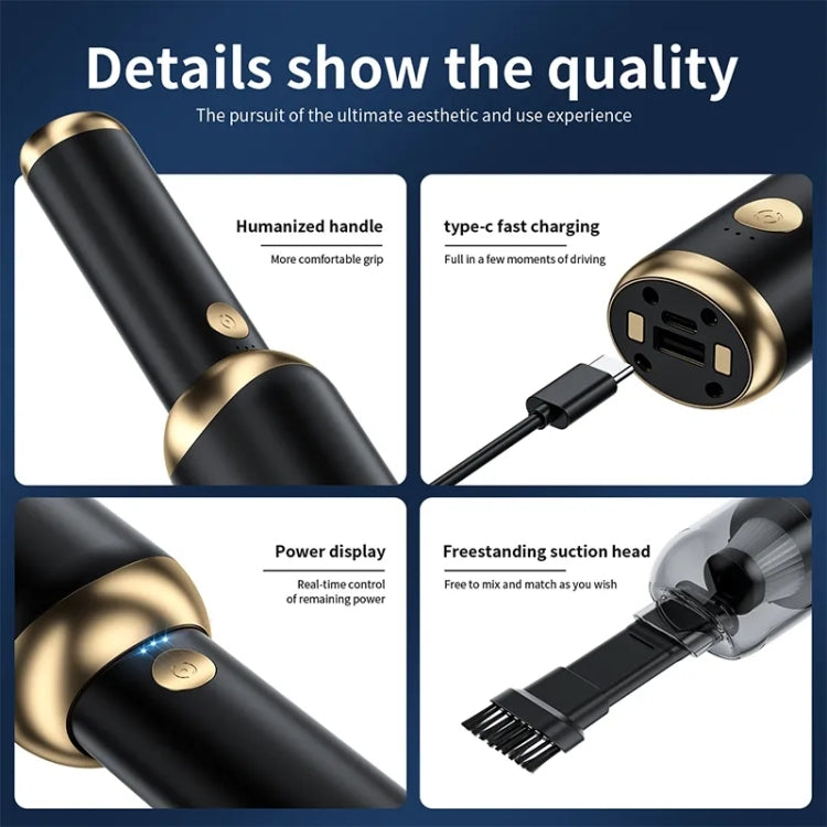 P9 Mini Portable Wireless Big Power Rechargeable Wet Dry Auto Car Vacuum Cleaner(Black) by buy2fix