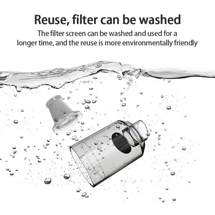 Q8 LED Light Wireless Portable Handheld Car Foldable 9000Pa Suction Vacuum Cleaner(Black) by buy2fix