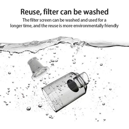 Q8 LED Light Wireless Portable Handheld Car Foldable 9000Pa Suction Vacuum Cleaner(Black) by buy2fix