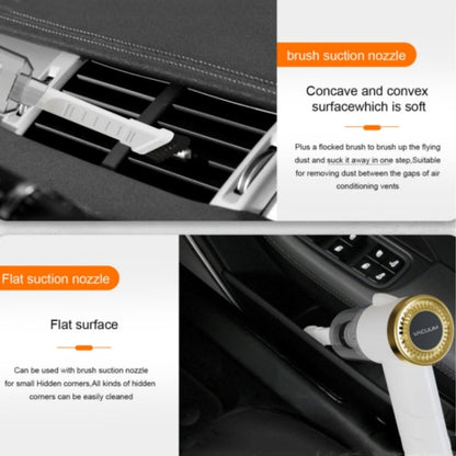 Q8 LED Light Wireless Portable Handheld Car Foldable 9000Pa Suction Vacuum Cleaner(Black) by buy2fix