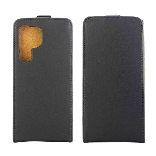 For Samsung Galaxy S23 Ultra 5G Vertical Flip Leather Phone Case with Card Slot(Black) - Galaxy S23 Ultra 5G Cases by buy2fix | Online Shopping UK | buy2fix