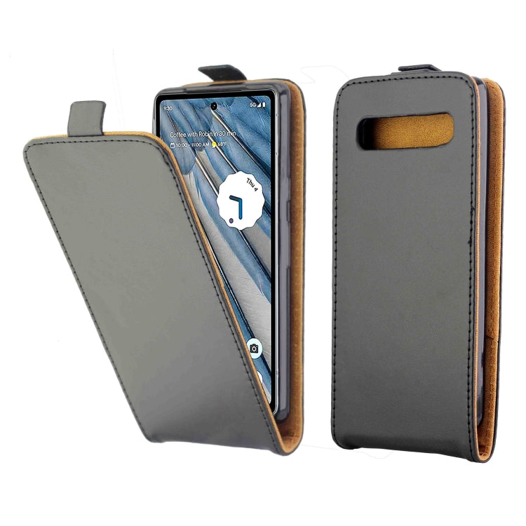 For Google Pixel 7A Vertical Flip Leather Phone Case with Card Slot(Black) by buy2fix