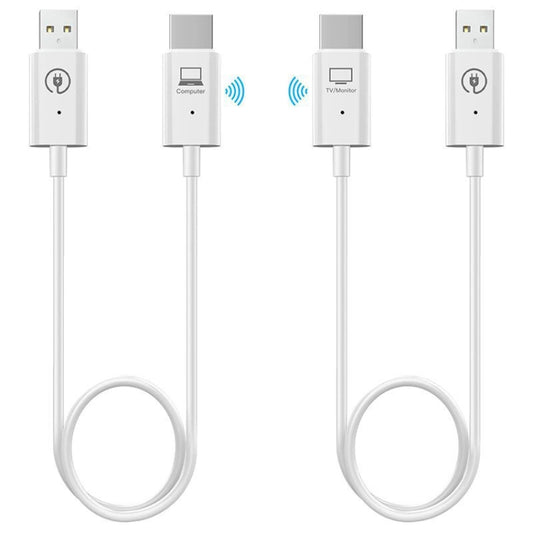 Wireless HDMI Transmitter and Receiver Kit, HDMI Wireless Extender Adapter, 1080P 60fps Video Audio Projecting for PC, Laptop, Camera to HDTV/Projector by buy2fix