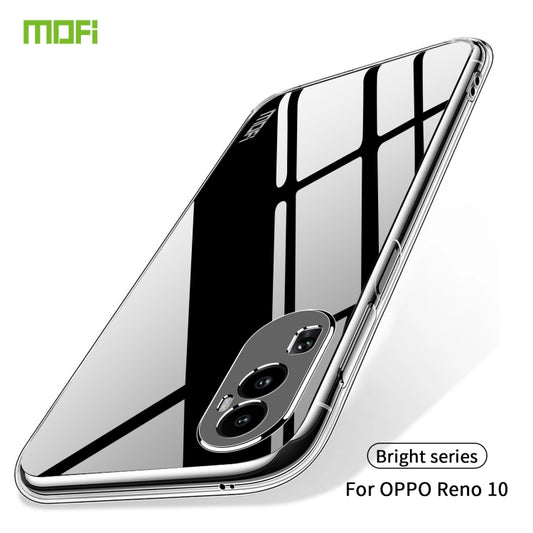 For OPPO Reno10 China MOFI Ming Series Transparent Ultra-thin TPU Phone Case(Transparent) - OPPO Cases by MOFI | Online Shopping UK | buy2fix