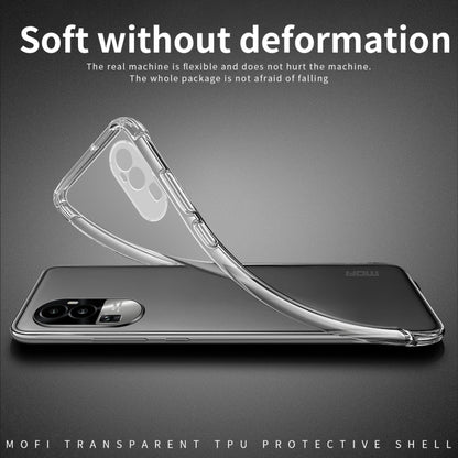 For OPPO Reno10 China MOFI Ming Series Transparent Ultra-thin TPU Phone Case(Transparent) - OPPO Cases by MOFI | Online Shopping UK | buy2fix