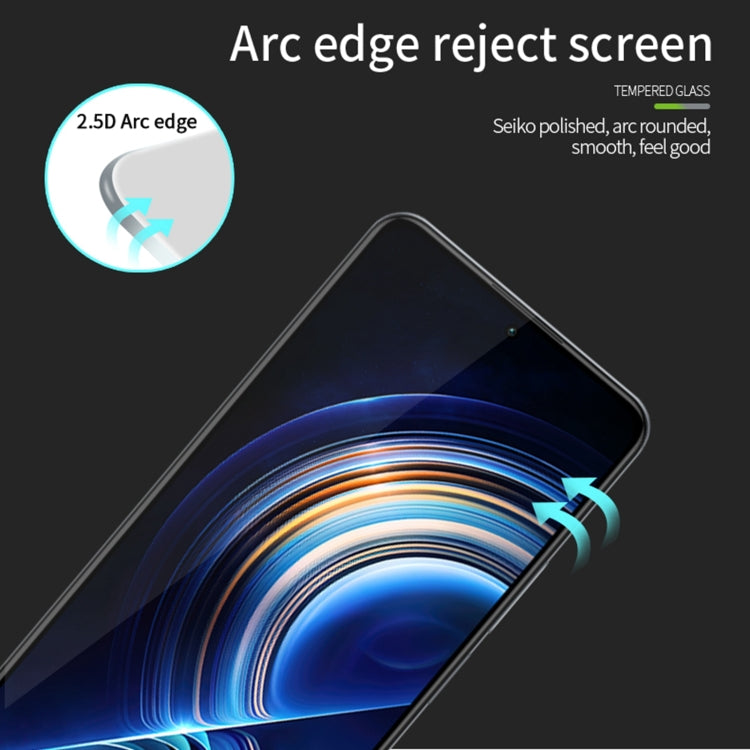 For Xiaomi Poco F5 MOFI 9H 2.5D Full Screen Tempered Glass Film(Black) -  by MOFI | Online Shopping UK | buy2fix