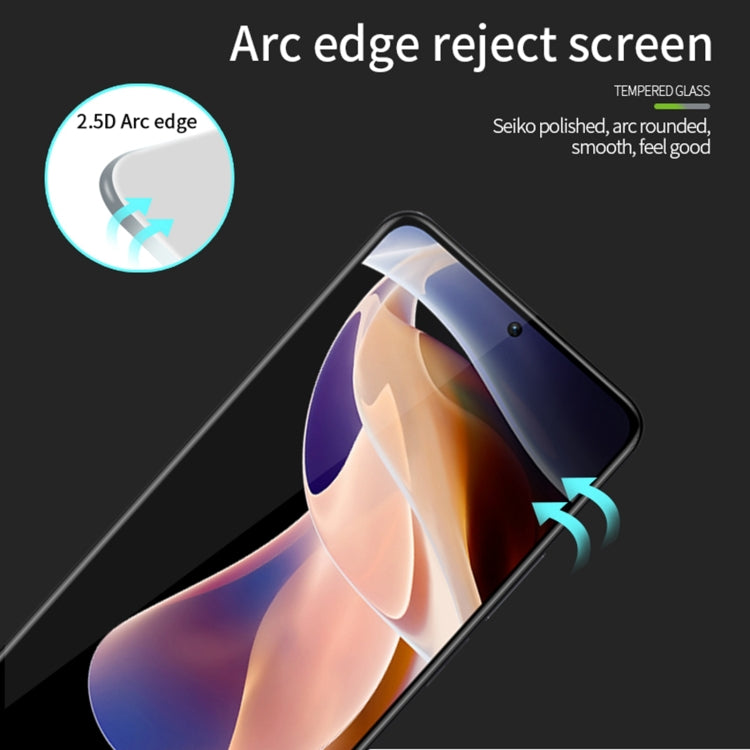 For Xiaomi Redmi 12 5G MOFI 9H 2.5D Full Screen Tempered Glass Film(Black) -  by MOFI | Online Shopping UK | buy2fix