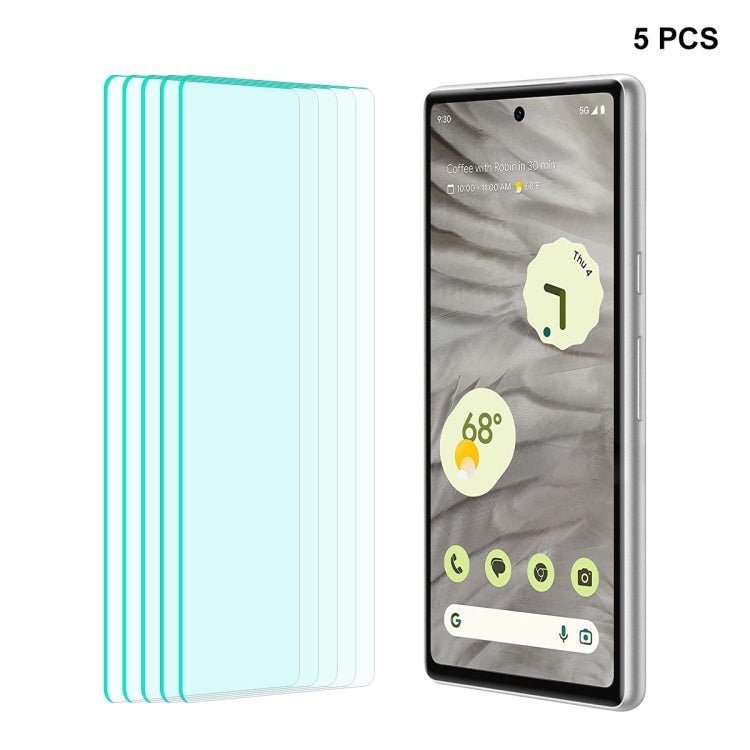5pcs For Google Pixel 7A ENKAY 0.26mm 9H 2.5D High Aluminum-silicon Tempered Glass Film by ENKAY