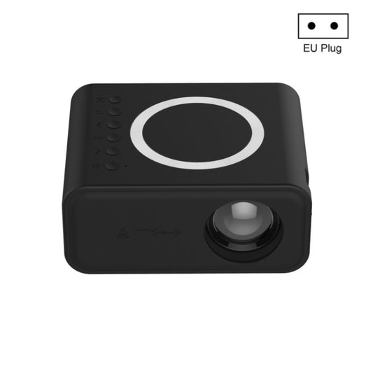 YT300 Home Multimedia Mini Remote Projector Support Mobile Phone(EU Plug Black) - Mini Projector by buy2fix | Online Shopping UK | buy2fix