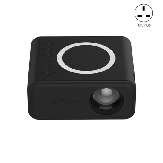 YT300 Home Multimedia Mini Remote Projector Support Mobile Phone(UK Plug Black) - Mini Projector by buy2fix | Online Shopping UK | buy2fix