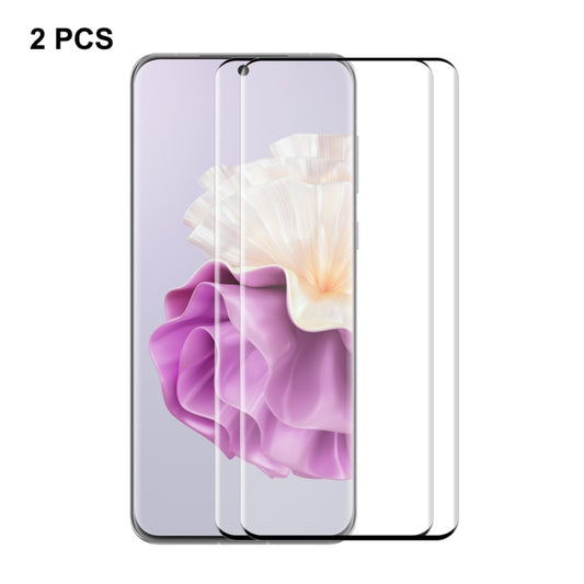 For Huawei P60 Pro / Art 2pcs ENKAY 3D Hot Bending Side Glue Tempered Glass Full Film - Huawei Tempered Glass by ENKAY | Online Shopping UK | buy2fix