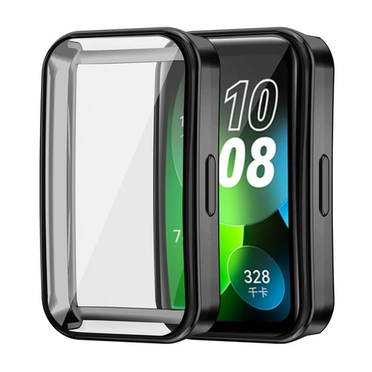 For Huawei Band 10 / 9 / 8 ENKAY Hat-Prince Full Coverage Electroplated Soft TPU Case with Screen Protection(Black) by ENKAY