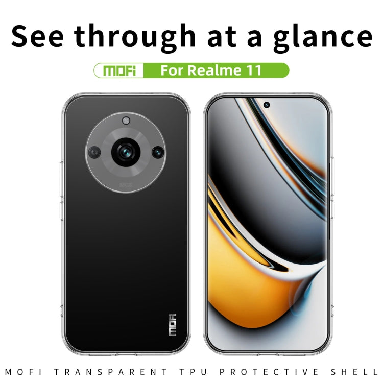 For Realme 11 MOFI Ming Series Ultra-thin TPU Phone Case(Transparent) - Realme Cases by MOFI | Online Shopping UK | buy2fix