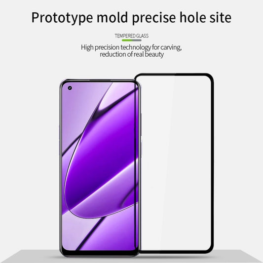 For Realme 11 4G PINWUYO 9H 2.5D Full Screen Tempered Glass Film(Black) - Realme Tempered Glass by PINWUYO | Online Shopping UK | buy2fix