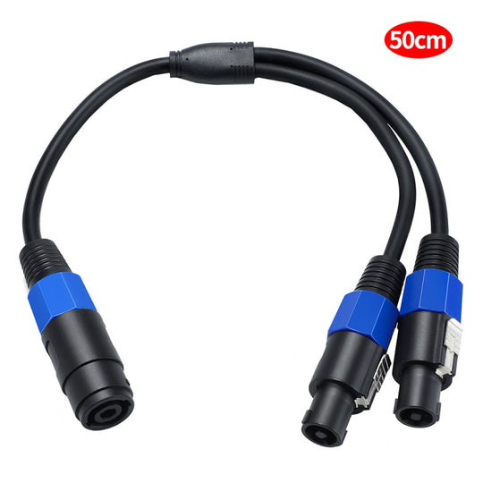 JUNSUNMAY Câble adaptateur haut-parleur audio 2 en 1 Speakon femelle vers Speakon mâle, longueur : 50 cm