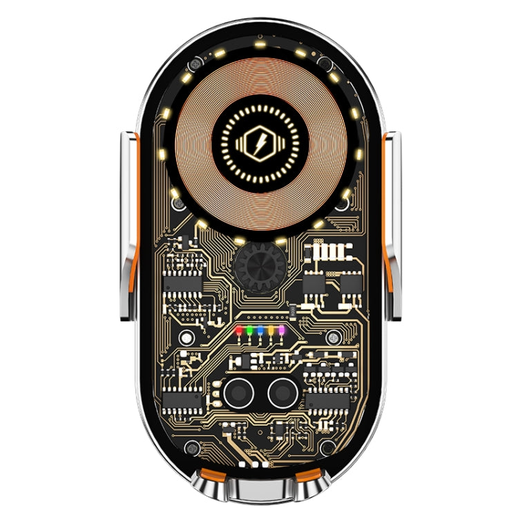 C12 Wireless Fast Charging Car Bracket Interior Cup Air Outlet Fixing Clip Induction Luminous LOGO by buy2fix