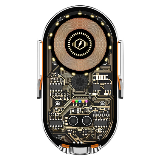 C12 Wireless Fast Charging Car Bracket Interior Cup Air Outlet Fixing Clip Induction Luminous LOGO by buy2fix