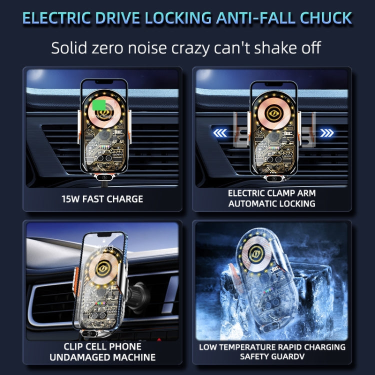 C13 Wireless Car Charger 15W Car Charging Station Automatic Induction Phone Holder Bracket by buy2fix