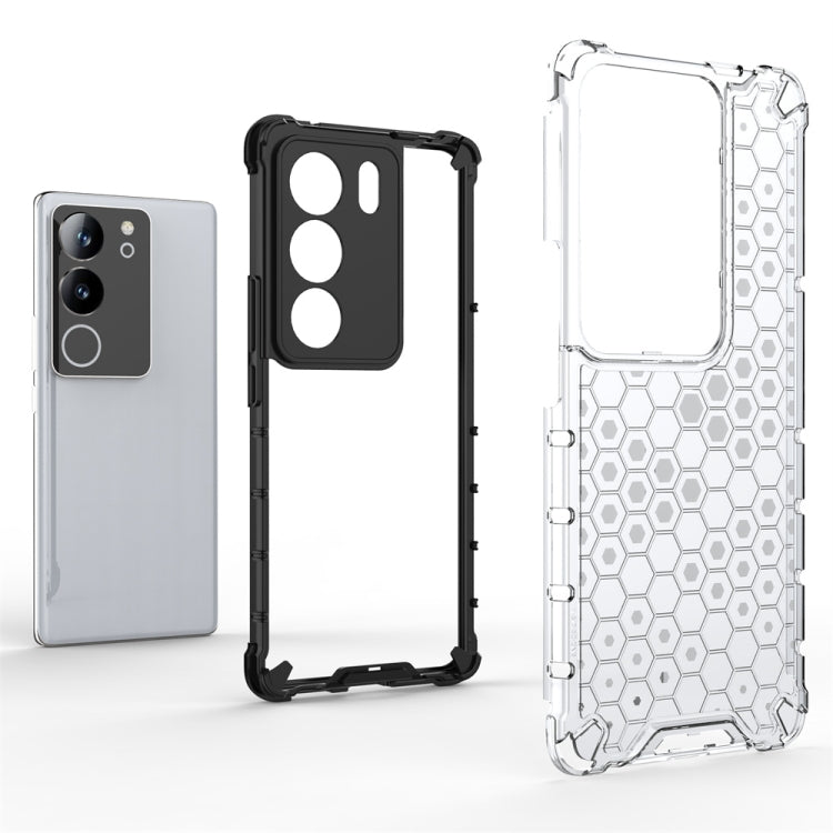 For vivo V29 / V29 Pro Shockproof Honeycomb Phone Case(Red) - vivo Cases by buy2fix | Online Shopping UK | buy2fix
