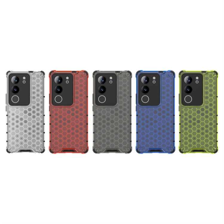 For vivo V29 / V29 Pro Shockproof Honeycomb Phone Case(Red) - vivo Cases by buy2fix | Online Shopping UK | buy2fix