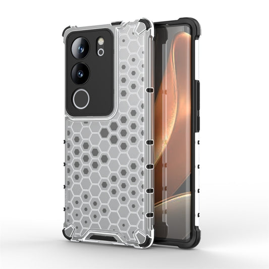 For vivo V29 / V29 Pro Shockproof Honeycomb Phone Case(White) - vivo Cases by buy2fix | Online Shopping UK | buy2fix