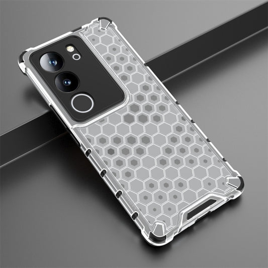 For vivo V29 / V29 Pro Shockproof Honeycomb Phone Case(White) - vivo Cases by buy2fix | Online Shopping UK | buy2fix