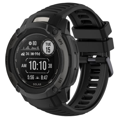 For Garmin Instinct 2X Sports Silicone Replacement Watch Band(Black) - Watch Bands by buy2fix | Online Shopping UK | buy2fix