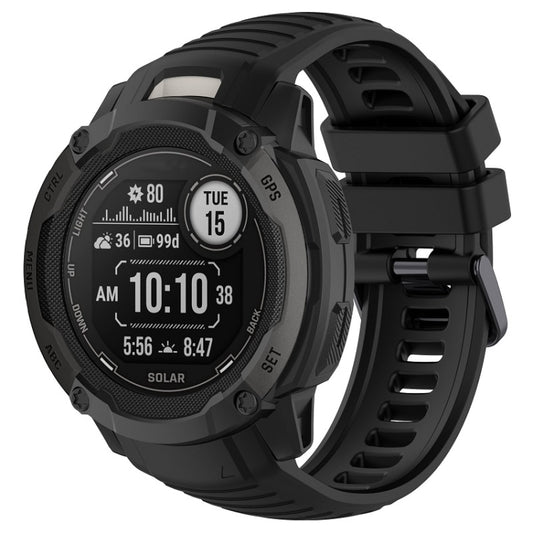 For Garmin Instinct 2X Sports Silicone Replacement Watch Band(Black) - Watch Bands by buy2fix | Online Shopping UK | buy2fix