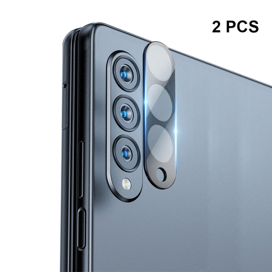 For Smasung Galaxy Z Fold5 2pcs ENKAY Hat-Prince 9H Rear Camera Lens Tempered Glass Film(Black) - Galaxy Tempered Glass by ENKAY | Online Shopping UK | buy2fix
