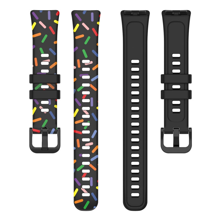 For Huawei Band 8 / 9 ENKAY Hat-Prince Full Coverage Screen Protector + Adjsutable Silicone Sport Loop Strap Watchband(Black) by ENKAY