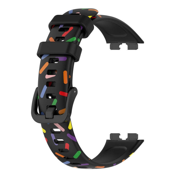 For Huawei Band 8 / 9 ENKAY Hat-Prince Full Coverage Screen Protector + Adjsutable Silicone Sport Loop Strap Watchband(Black) by ENKAY