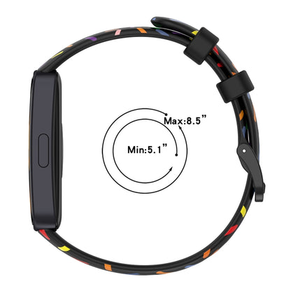 For Huawei Band 8 / 9 ENKAY Hat-Prince Full Coverage Screen Protector + Adjsutable Silicone Sport Loop Strap Watchband(Black) by ENKAY