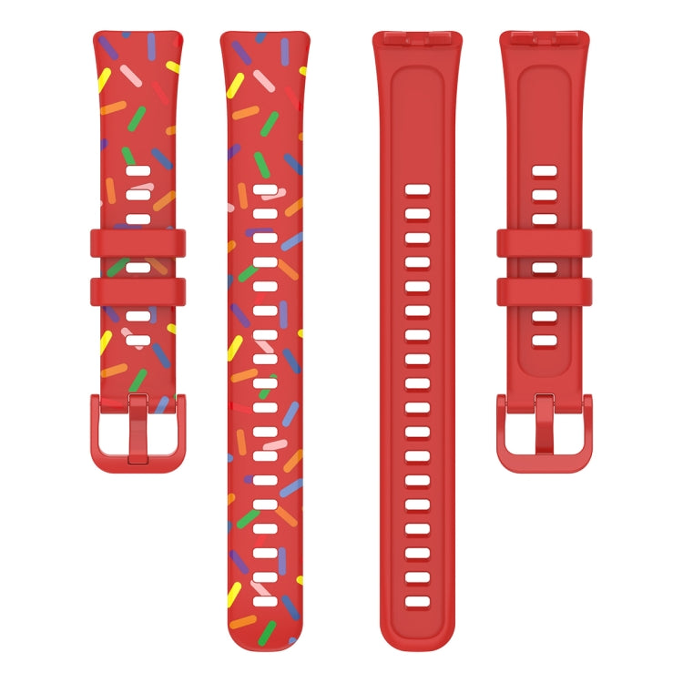 For Huawei Band 8 / 9 ENKAY Hat-Prince Full Coverage Screen Protector + Adjsutable Silicone Sport Loop Strap Watchband(Red) - Watch Bands by ENKAY | Online Shopping UK | buy2fix