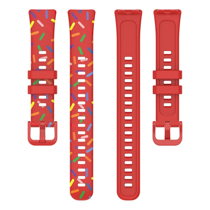 For Huawei Band 8 / 9 ENKAY Hat-Prince Full Coverage Screen Protector + Adjsutable Silicone Sport Loop Strap Watchband(Red) - Watch Bands by ENKAY | Online Shopping UK | buy2fix