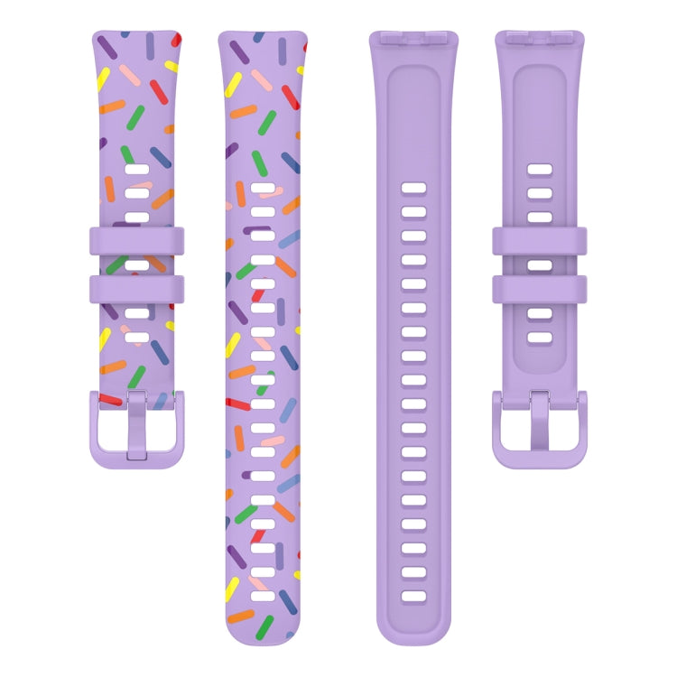 For Huawei Band 8 / 9 ENKAY Hat-Prince Full Coverage Screen Protector + Adjsutable Silicone Sport Loop Strap Watchband(Purple) by ENKAY