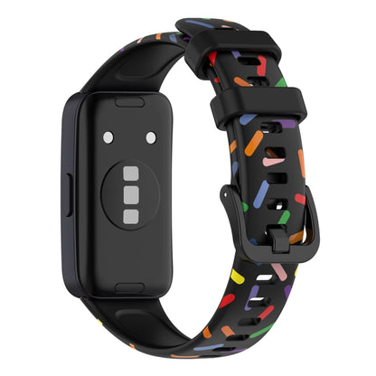 For Huawei Band 8 / 9 ENKAY Hat-Prince Full Coverage Screen Protector + Adjsutable Silicone Sport Loop Strap Watchband(Purple) by ENKAY