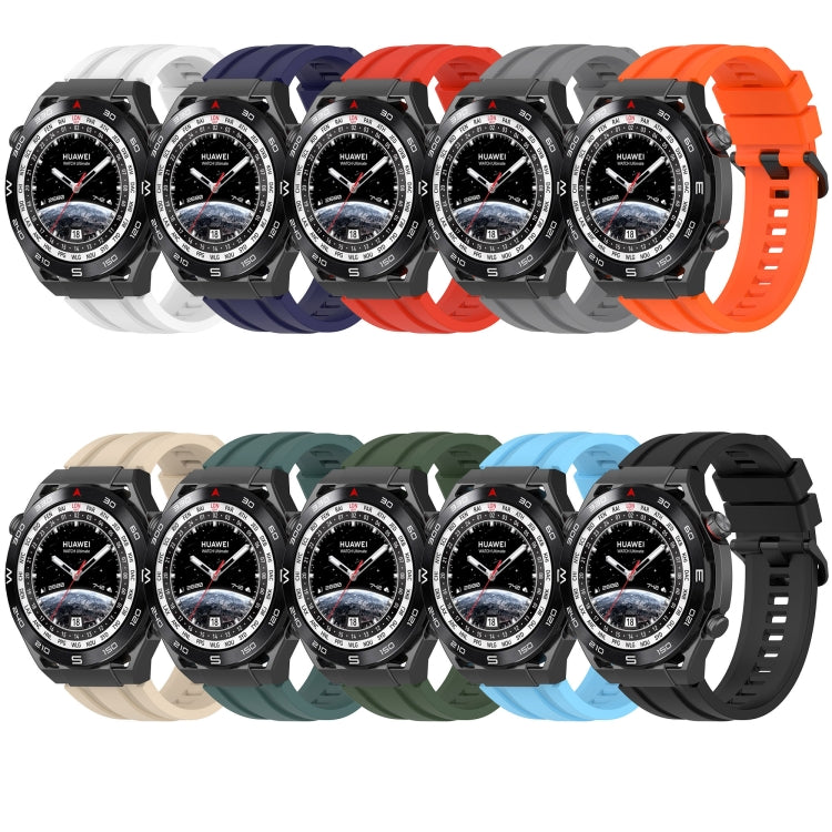 For Huawei Watch GT Runner Long & Short Sports Solid Color Silicone Watch Band Set(Dark Green) by buy2fix